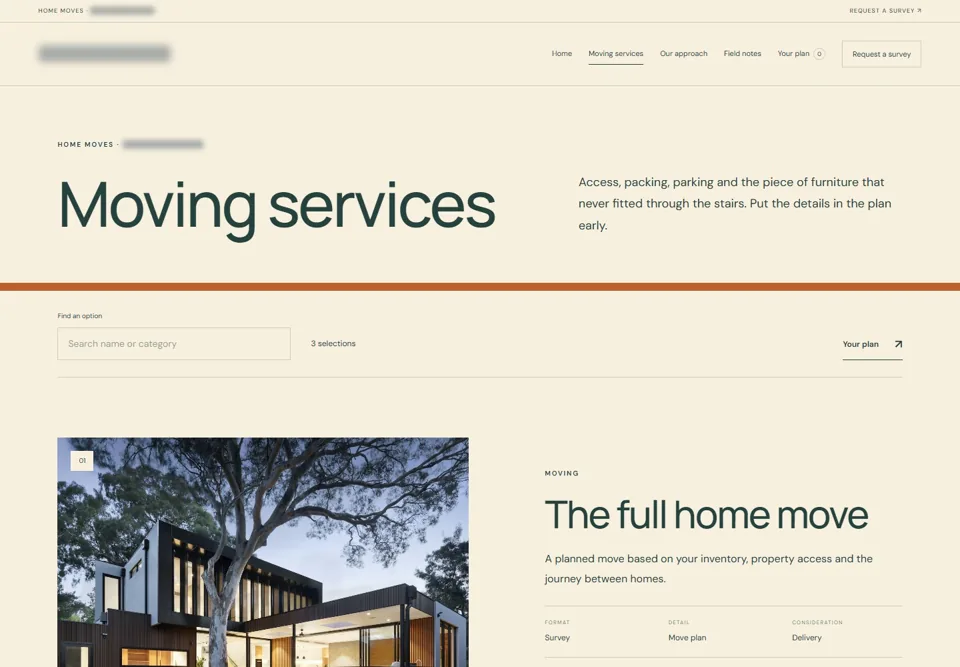 Moving services — identifying labels masked