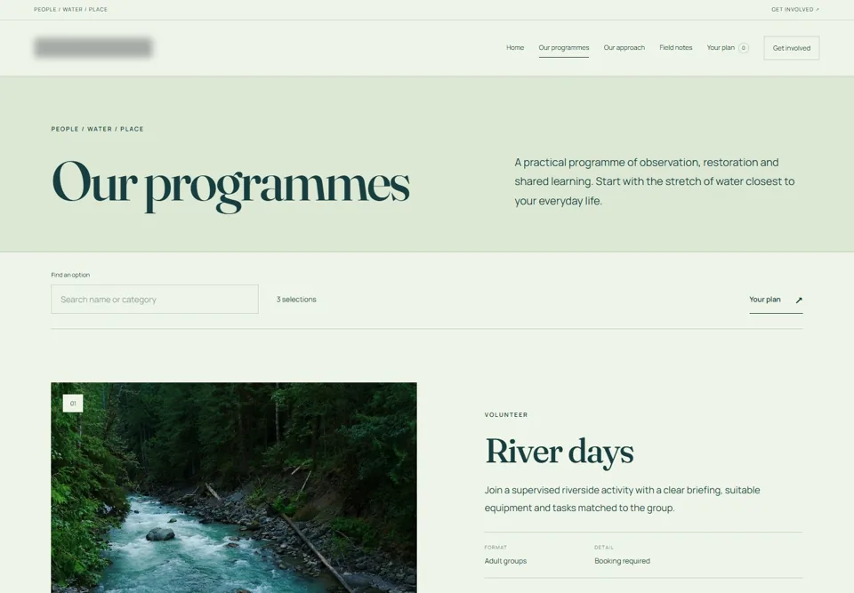 Our programmes — identifying labels masked