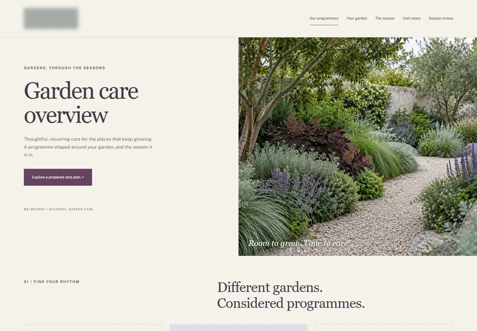 Care for the changing garden — identifying labels masked