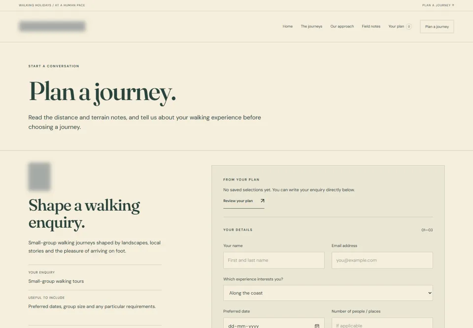 Plan a journey — identifying labels masked