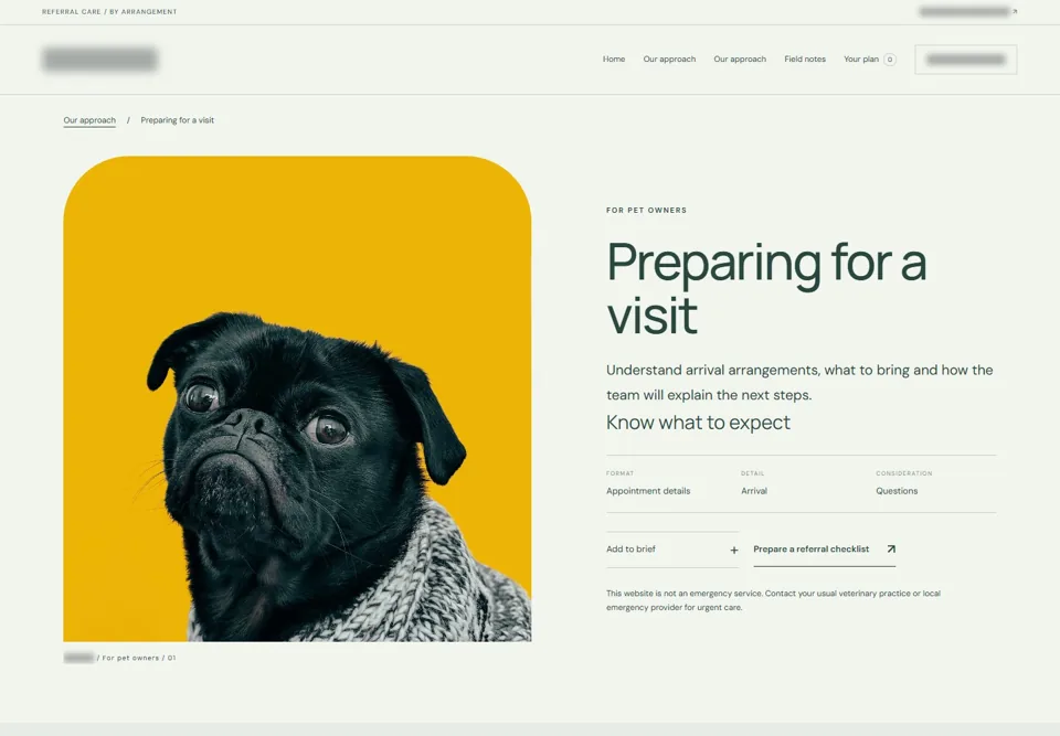 Preparing for a visit — identifying labels masked