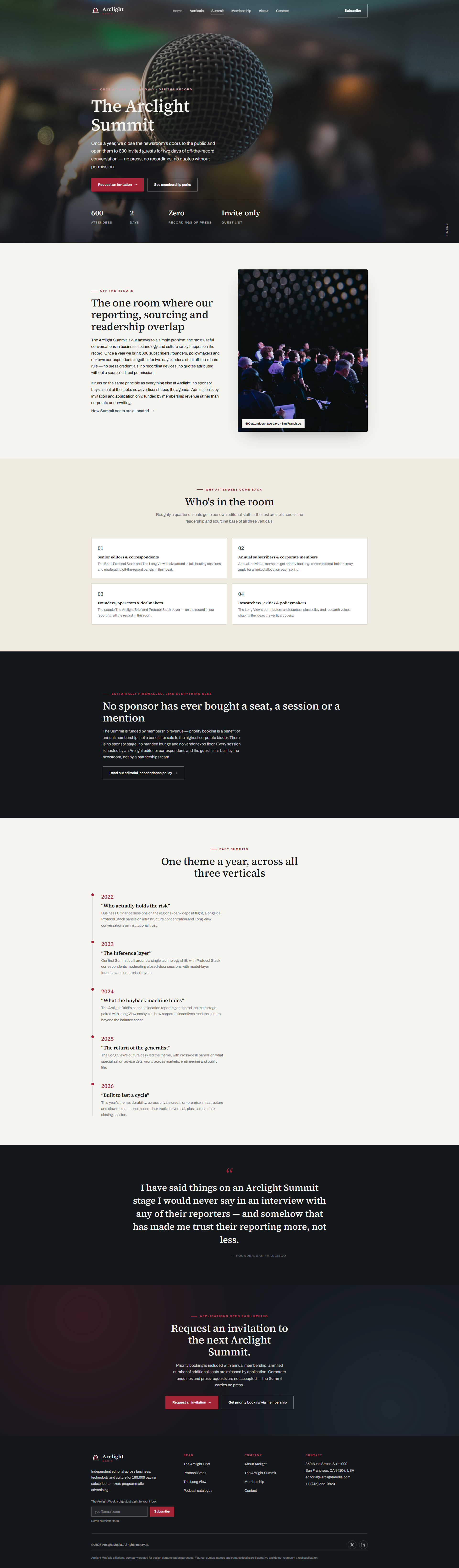 Independent Digital Publishing Website, summit page