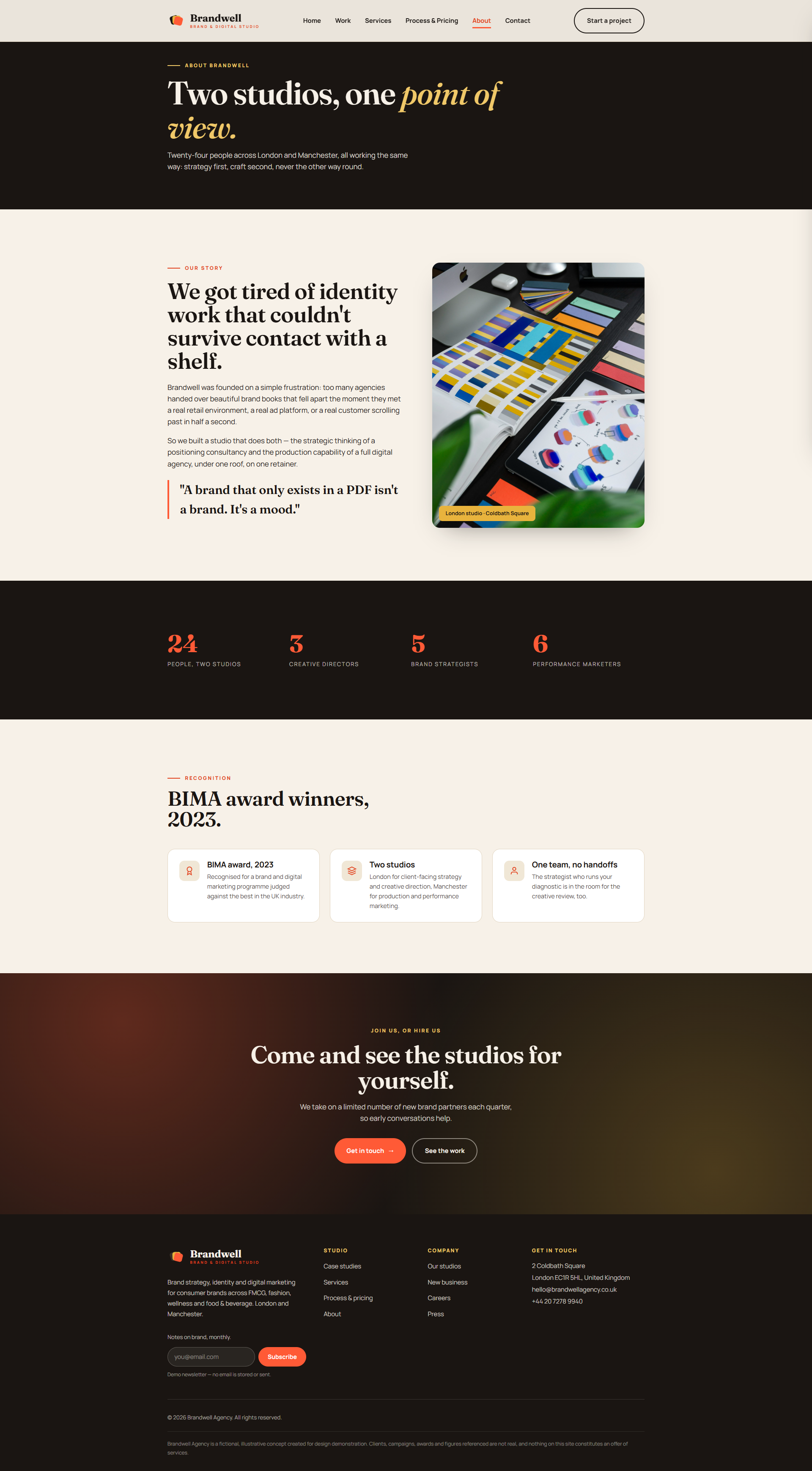 Concept build, about page