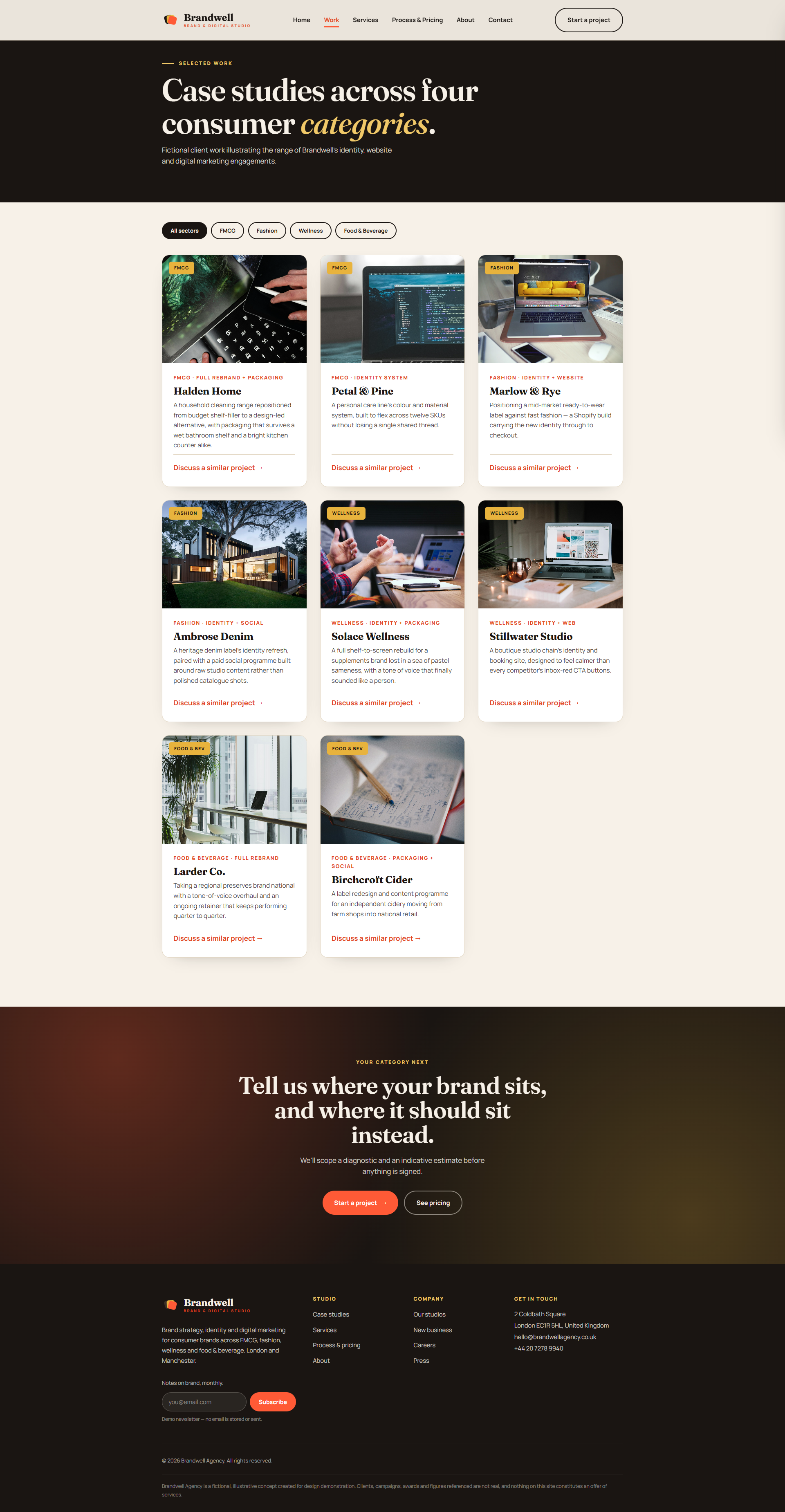 Concept build, work showcase