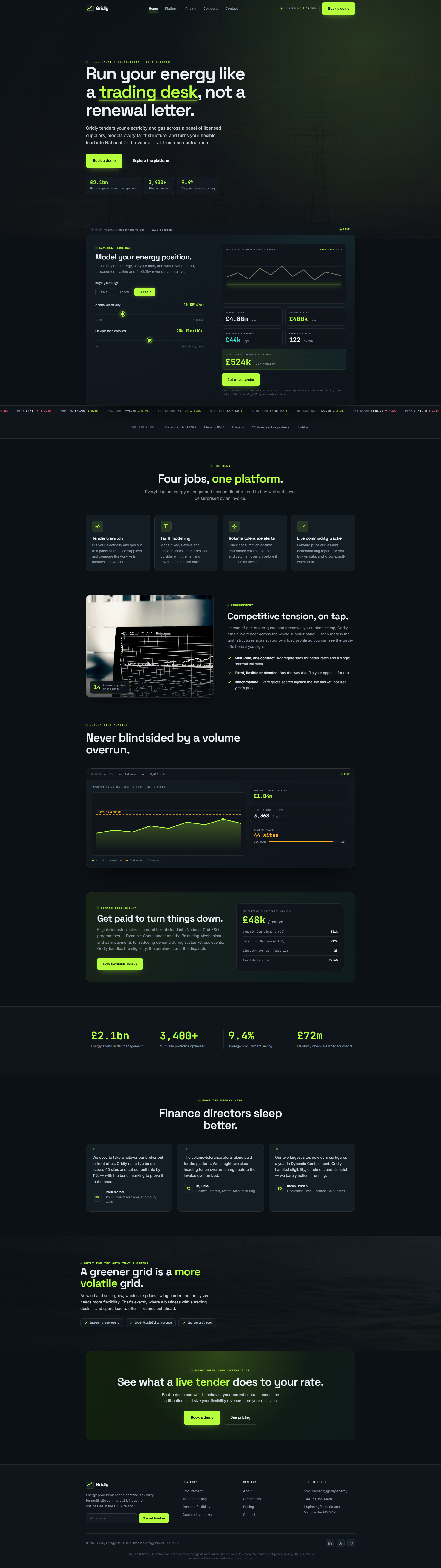 Energy Procurement & Demand Flexibility Platform Website