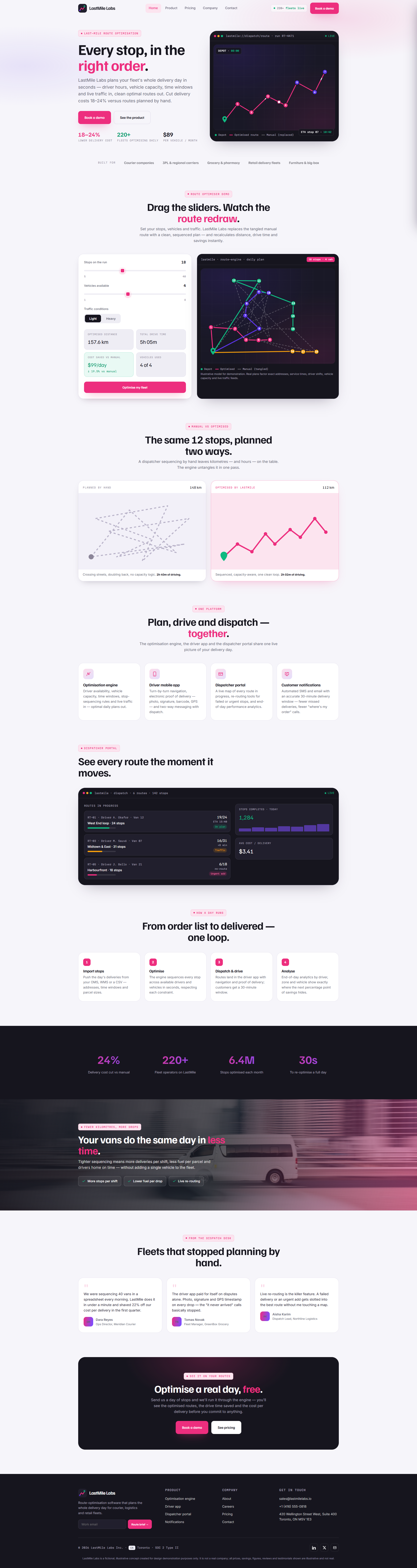 Route Optimisation Software Website